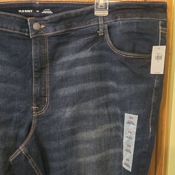 Old Navy Mid- Rise Rockstar Super Skinny Blue Jeans Stretch Women Plus Size 26 - Picture 6 of 14